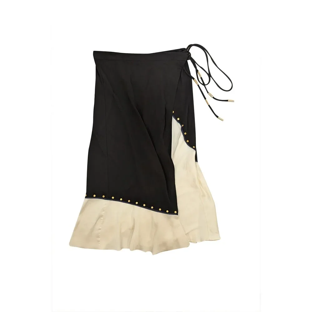 Tory Burch - Black, Ivory, & Navy Colorblock Skirt Sz M